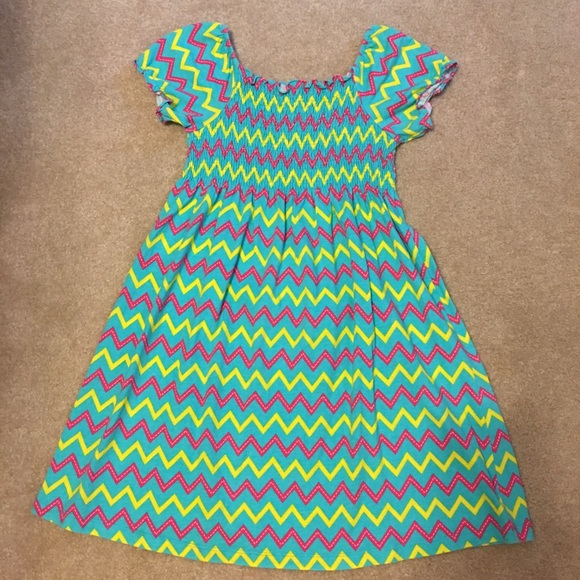 J Khaki size M dress chevron size 6X - Picture 1 of 4